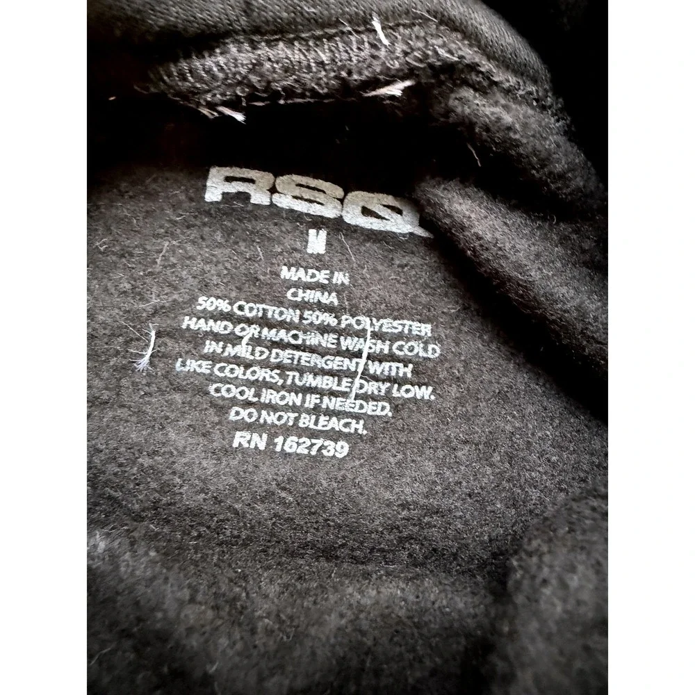 Gothic‎ Star Hoodie RSQ Black Dripping Star Graphic Pullover Sweatshirt Medium
